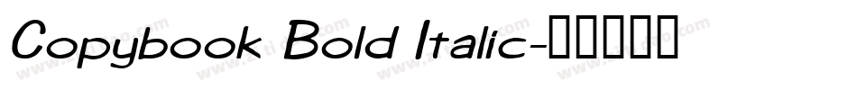 Copybook Bold Italic字体转换